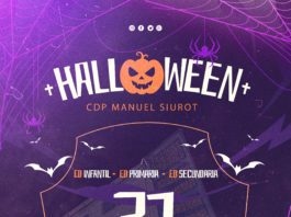 Cartel anunciador del centro de interés bilingüe "Halloween" en el CDP Manuel Siurot